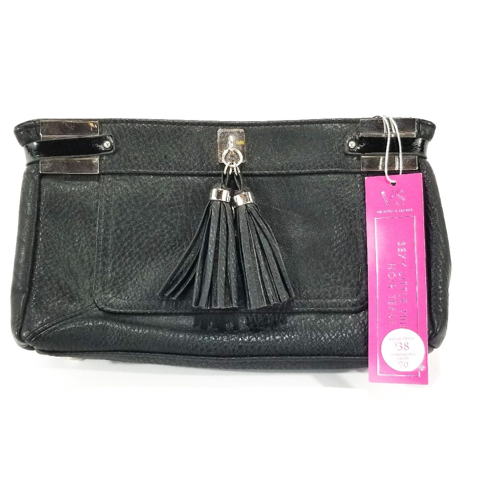 Victoria's Secret | Black Clutch with Tassels -